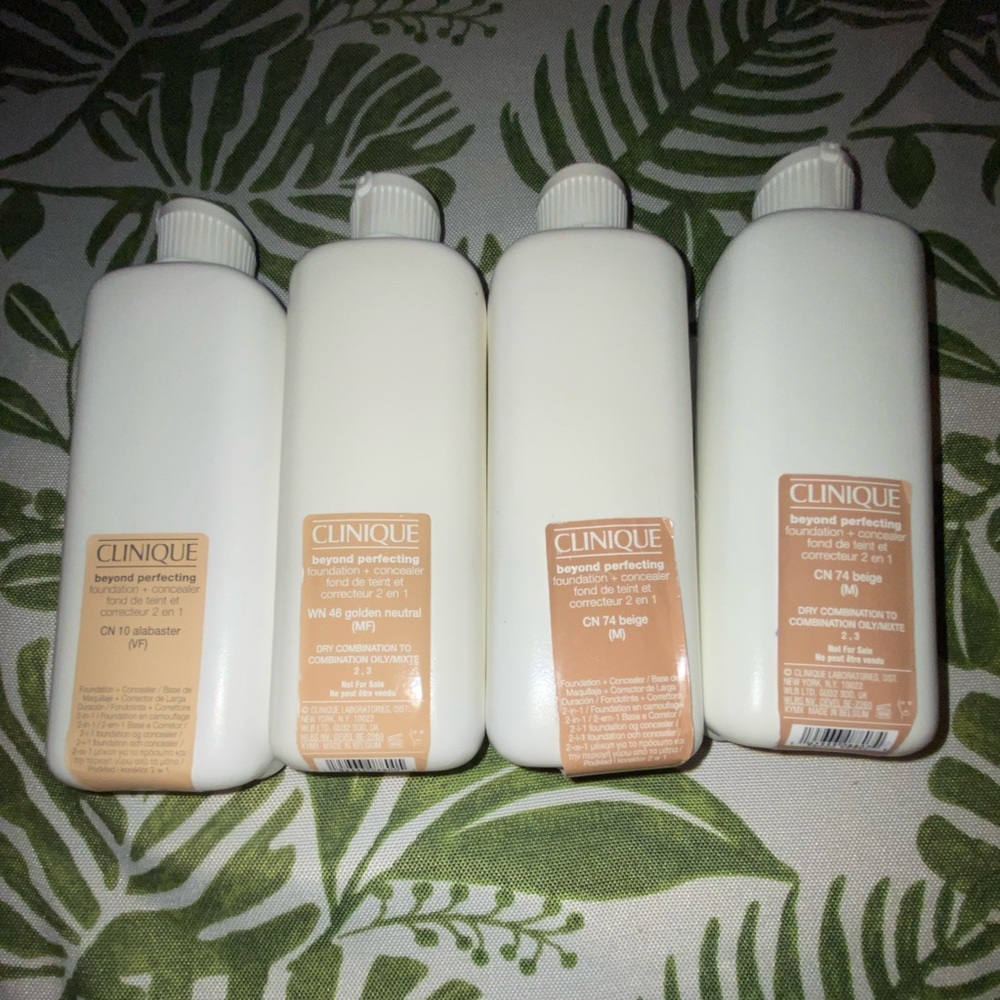 Clinic beyond perfect thing for Point 7 ounce bottles. Shades are in pics above